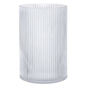 Better Homes & Gardens Clear Glass Ribbed Hurricane Candleholder, 8", Large
