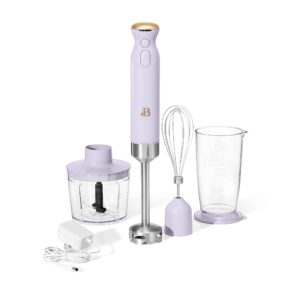 Beautiful Cordless Immersion Blender with Chopper, Whisk & Measuring Cup, Lavender by Drew Barrymore
