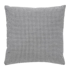 Mainstays 18 in x 18 in Black Houndstooth Woven Decorative Pillow