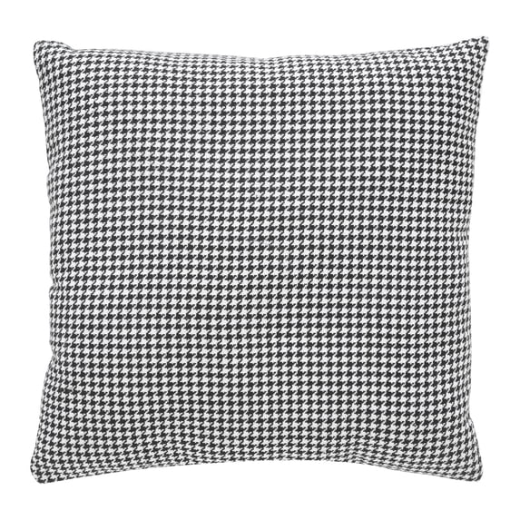 Mainstays 18 in x 18 in Black Houndstooth Woven Decorative Pillow